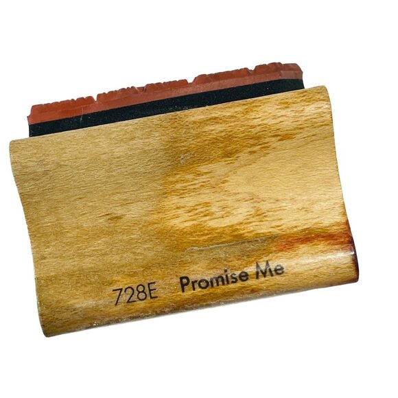Vintage Winnie The Pooh Stamp Promise Youll Never Forget Me Disney Rubber Wood - Picture 5 of 8